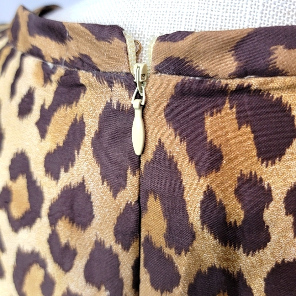Kate Spade 100% SILK Animal Print Midi Size 12. #326 - Picture 4 of 10